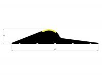 15mm Black/Yellow Rubber Garage Threshold Seal gallery image 4