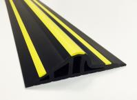 30mm Black / Yellow Rubber Garage Threshold Seal