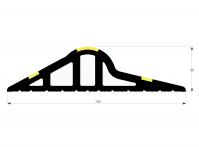 30mm Black / Yellow Rubber Garage Threshold Seal gallery image 3
