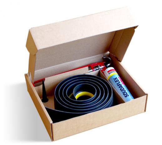 15mm Rubber Floor Seal Kit Black / Yellow Stripe 1
